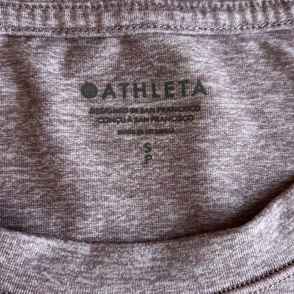 Athleta Uptempo Top Long Sleeve Heather Purple Women’s Small Active Performance - Picture 3 of 13